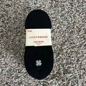 Lucky Brand Cream Ladies Liner Socks